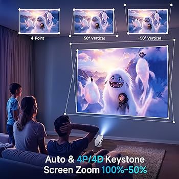 Second image of HCS 350 Max Gaming Projector With 2 Gaming Controllers And Voice command Remote