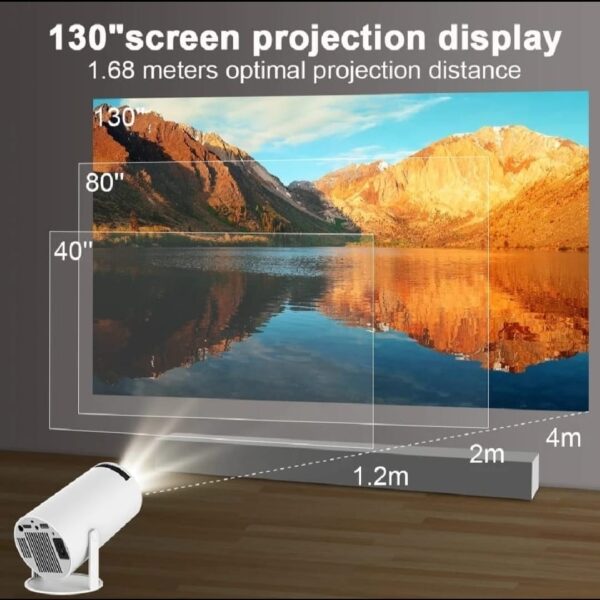Second image of Hy300 Pro Plus Projector Android version 14 With Hd Support