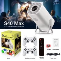 S40 Max Gaming And Android Projector With 2 Gaming Controllers